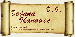 Dejana Ikanović vizit kartica